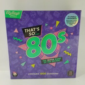 NEW - THAT'S SO 80'S the Trivia Game of the Decade by Ridley's-1000 Questions